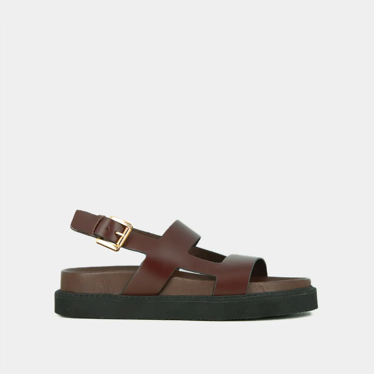 585- Lagune Cuir Glace Marron-Fonce