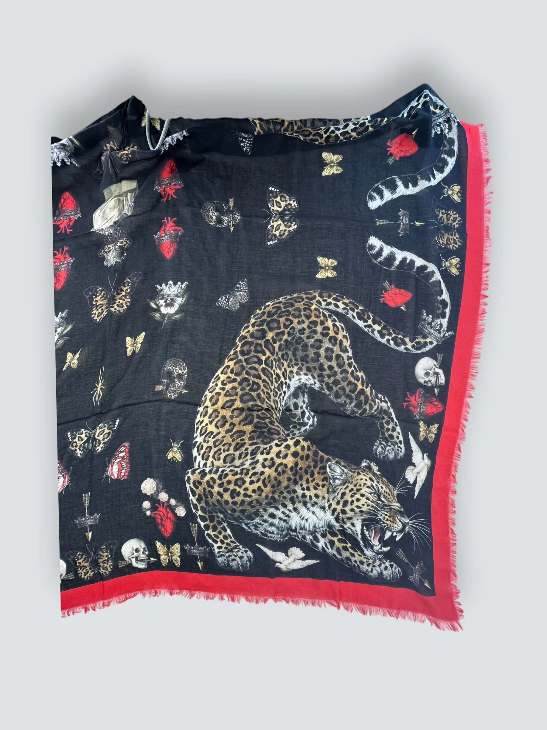 Alexander McQueen Regal Leopard Scarf