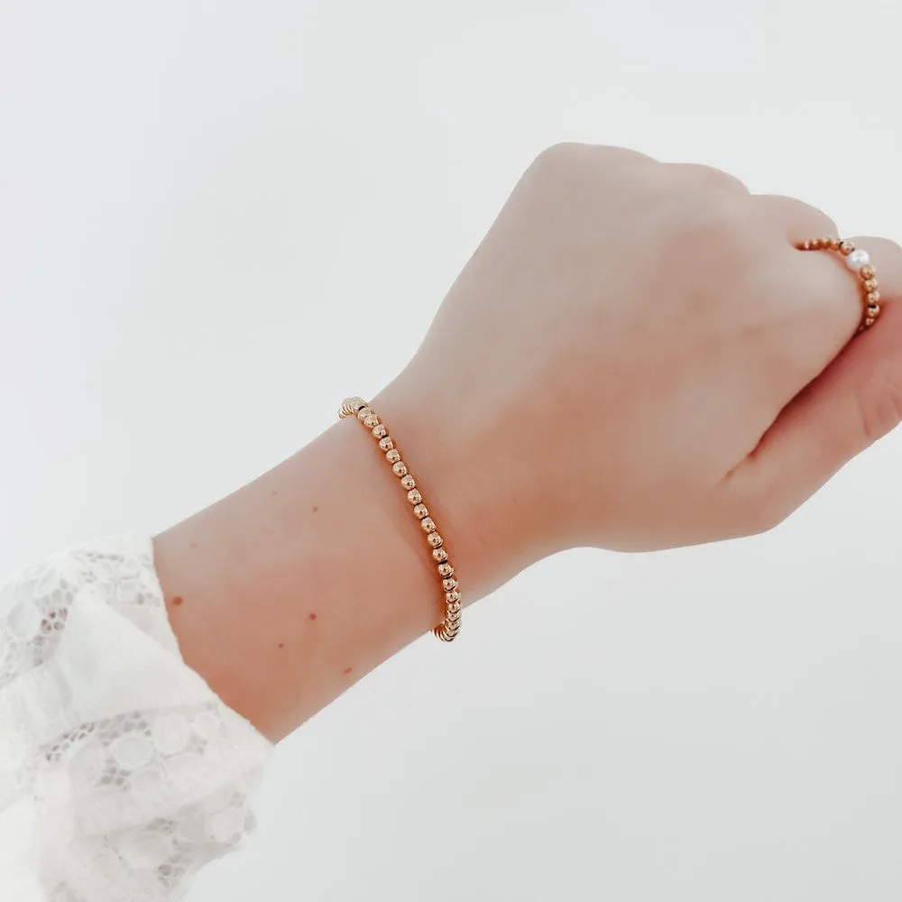All Dressed In Gold Beaded Bracelet