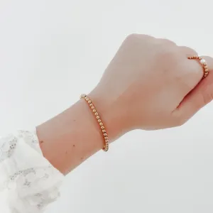 All Dressed In Gold Beaded Bracelet