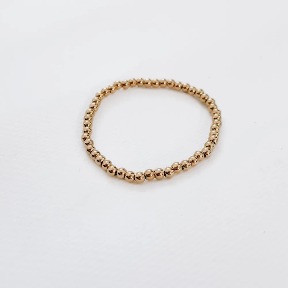 All Dressed In Gold Beaded Bracelet