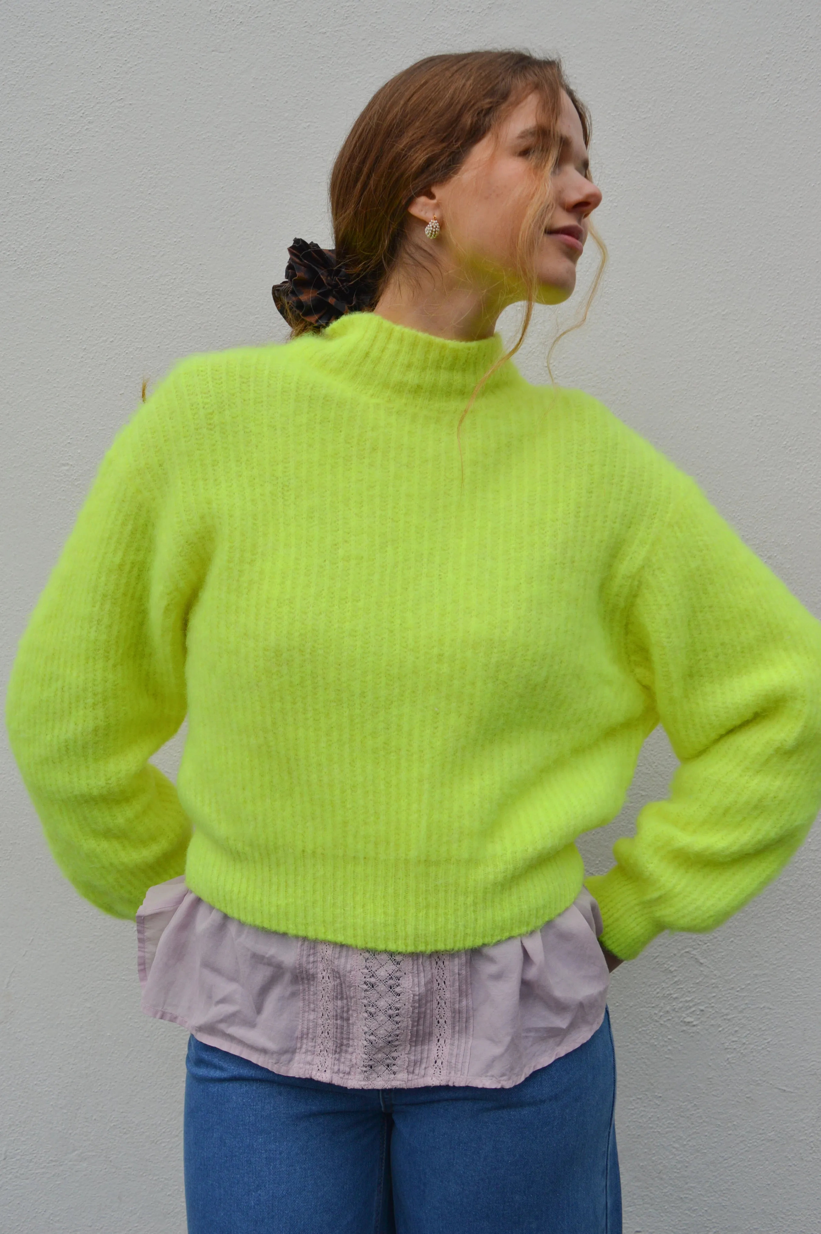 American Vintage East Neon Yellow Pullover