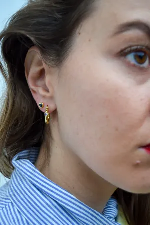 Anna   Nina Single Sally Hoop Earring