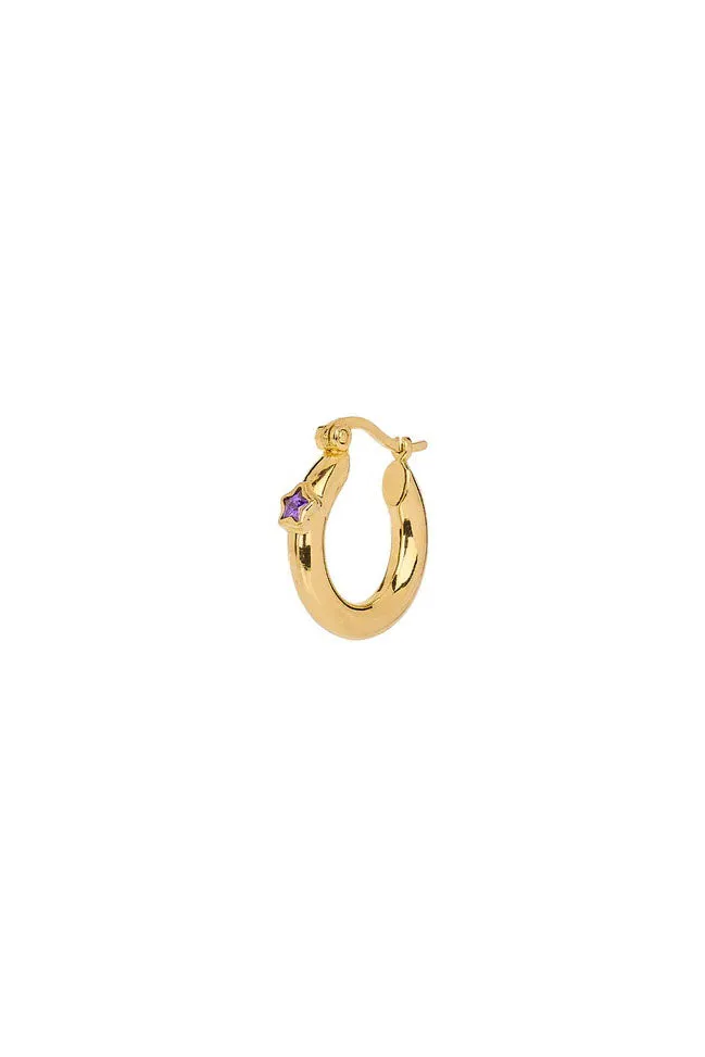 Anna   Nina Single Sally Hoop Earring