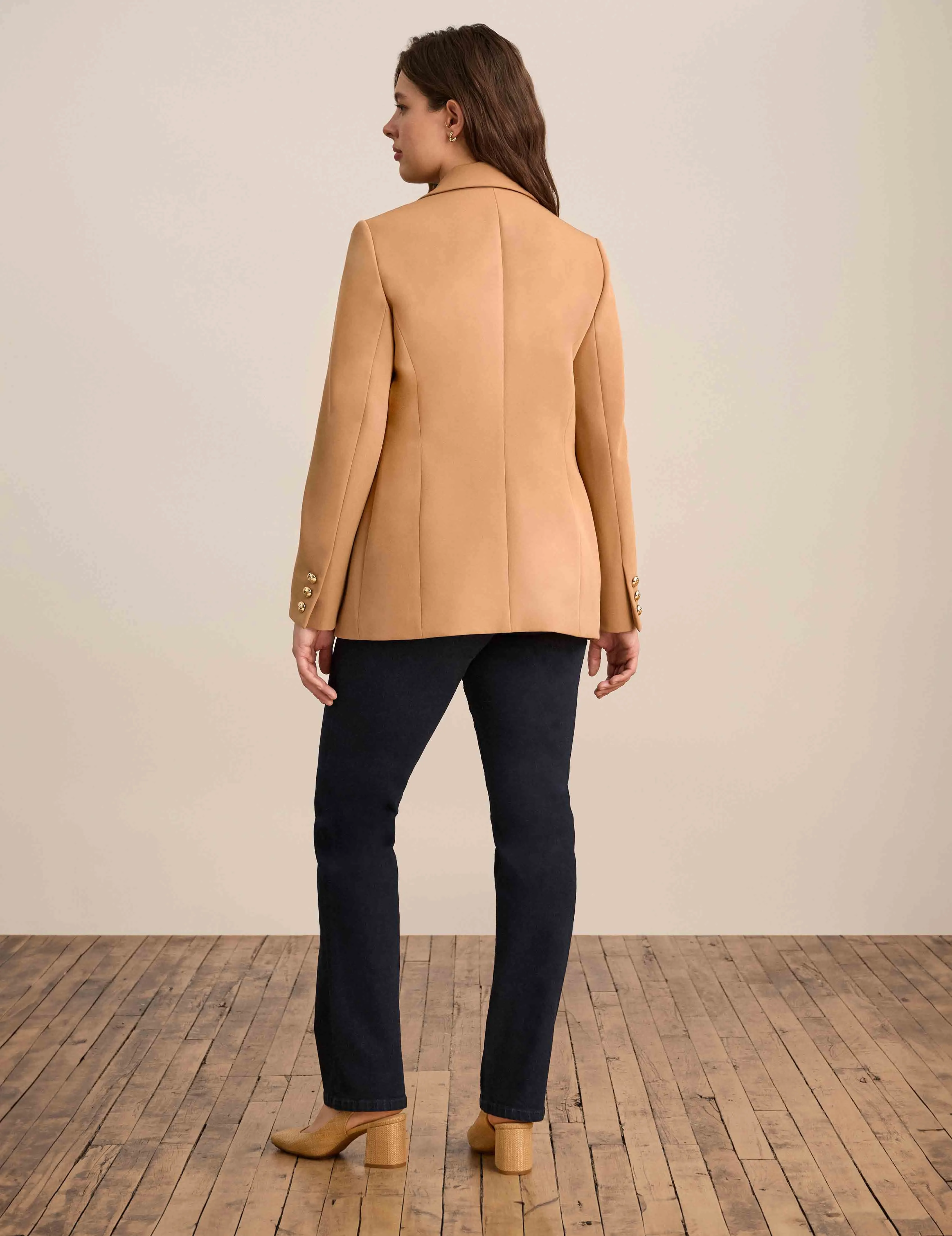 Anne Stretch Faux Double Breasted Jacket - Sale