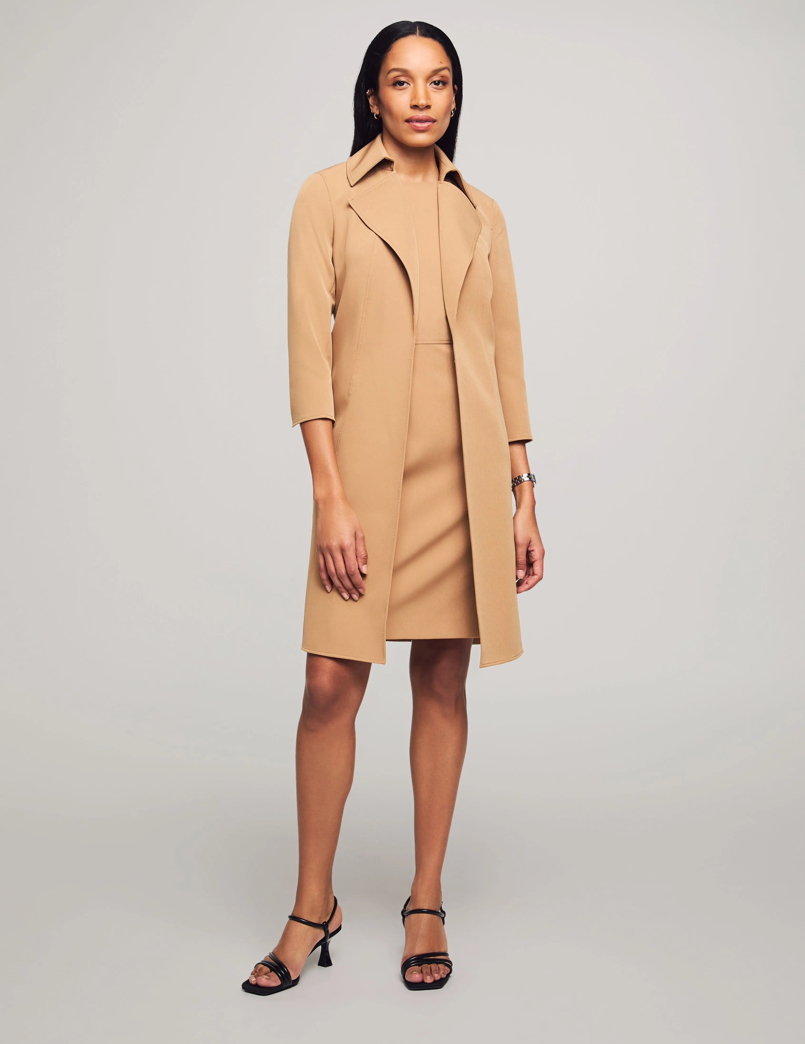 Anne Stretch Wide Collar Kissing Coat- Sale