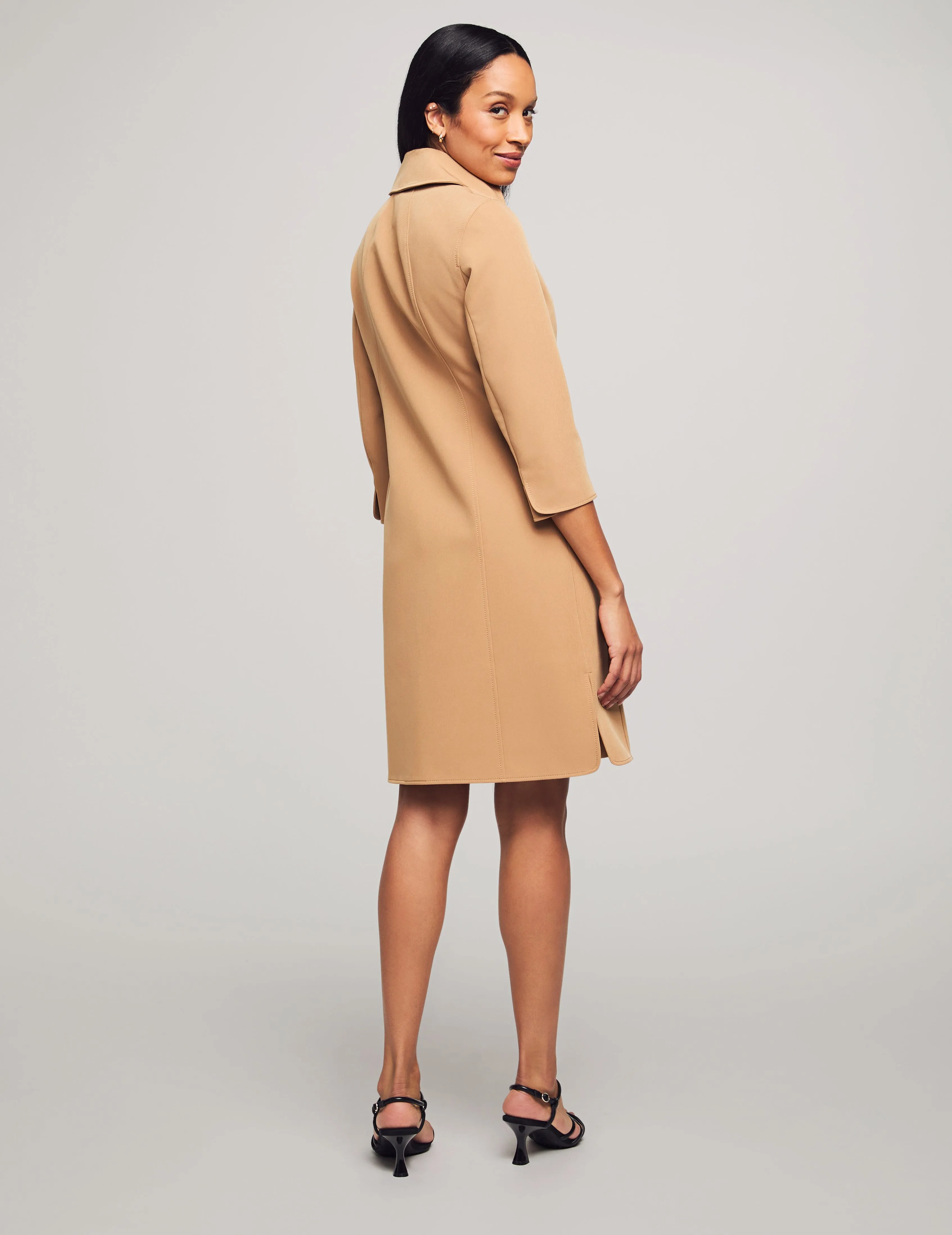 Anne Stretch Wide Collar Kissing Coat- Sale