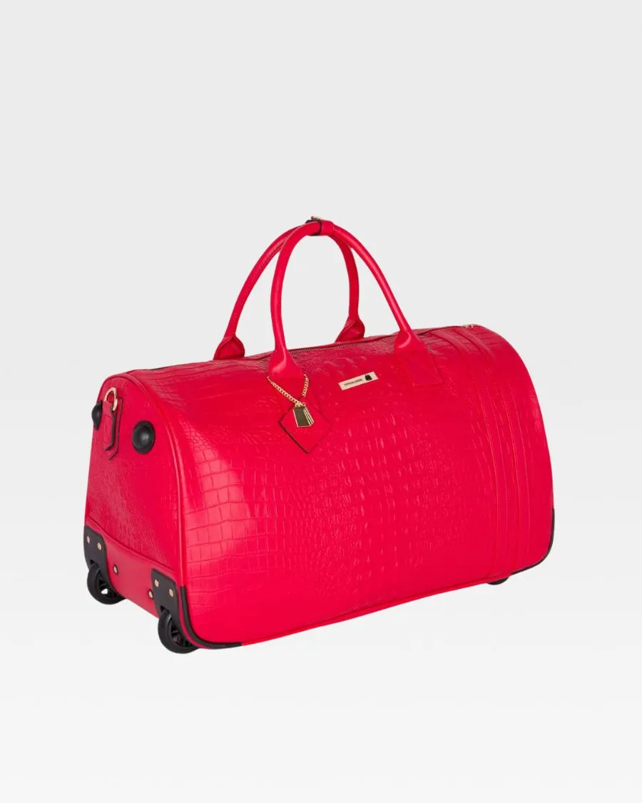 Apollo 2 Rolling Duffle Bag in Red