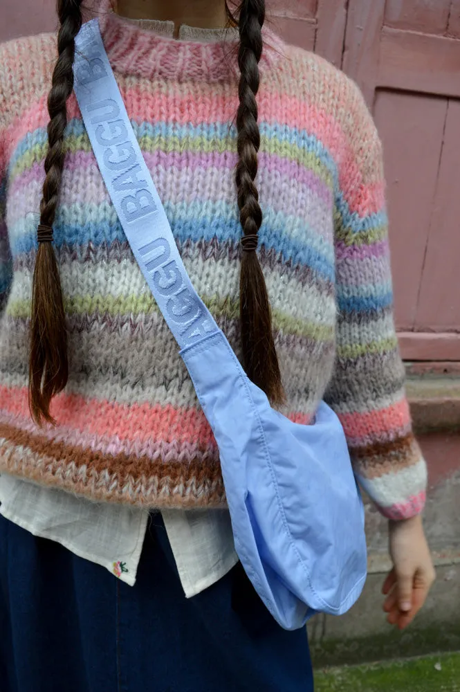 Baggu French Blue Medium Nylon Crescent Bag