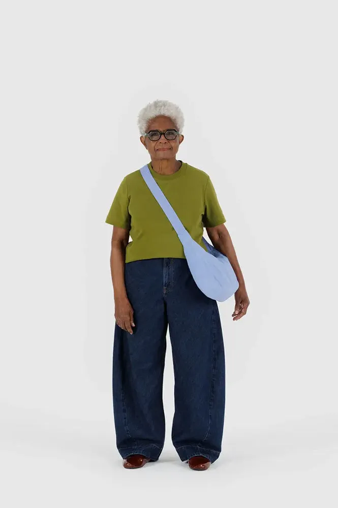Baggu French Blue Medium Nylon Crescent Bag
