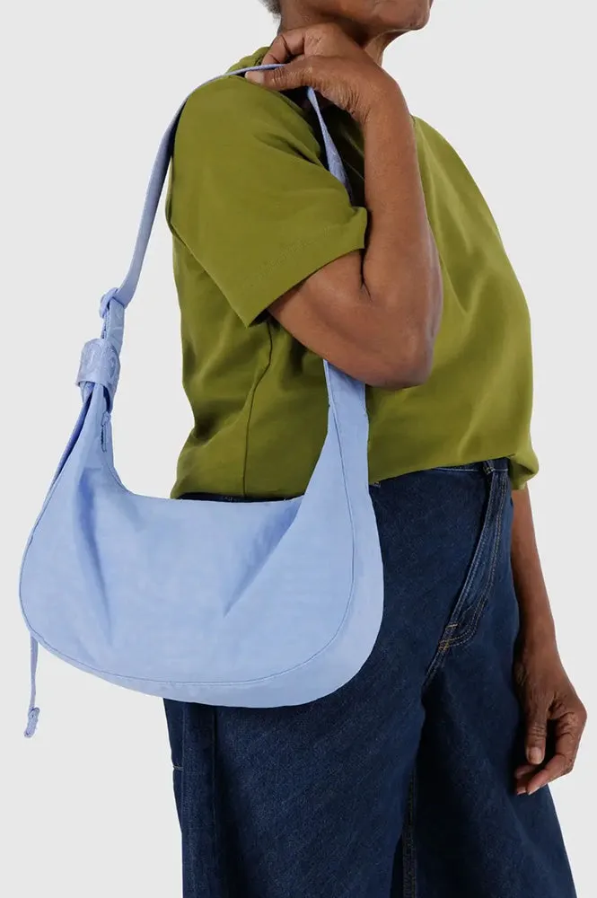 Baggu French Blue Medium Nylon Crescent Bag