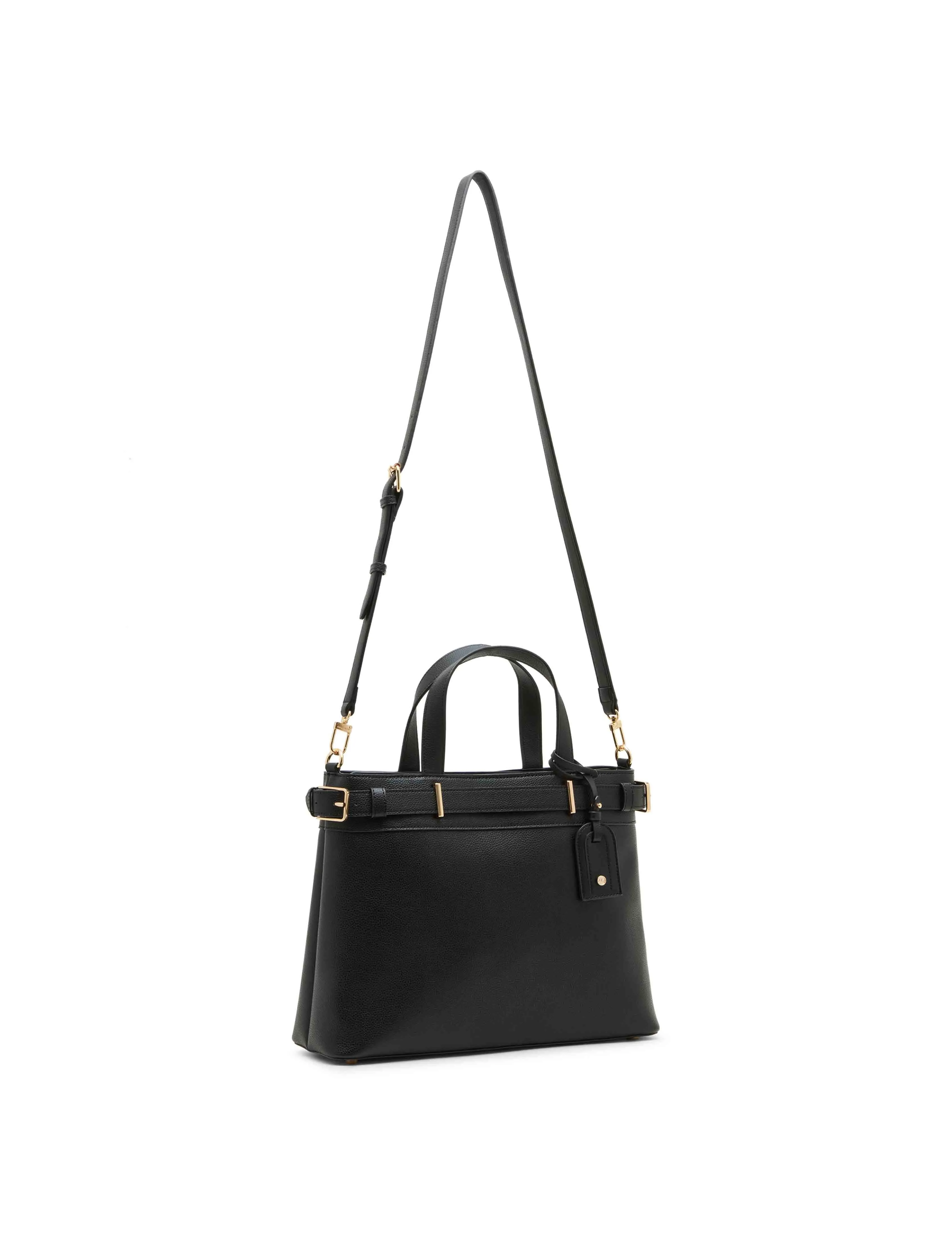 Belted Satchel with Convertible Strap