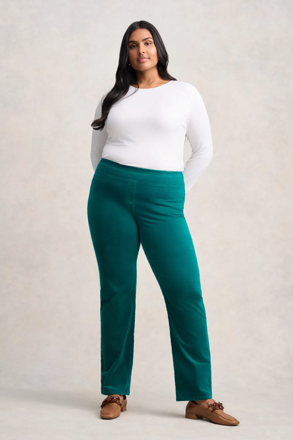 Bengajean®  Velvet Straight Leg - Dark Jade