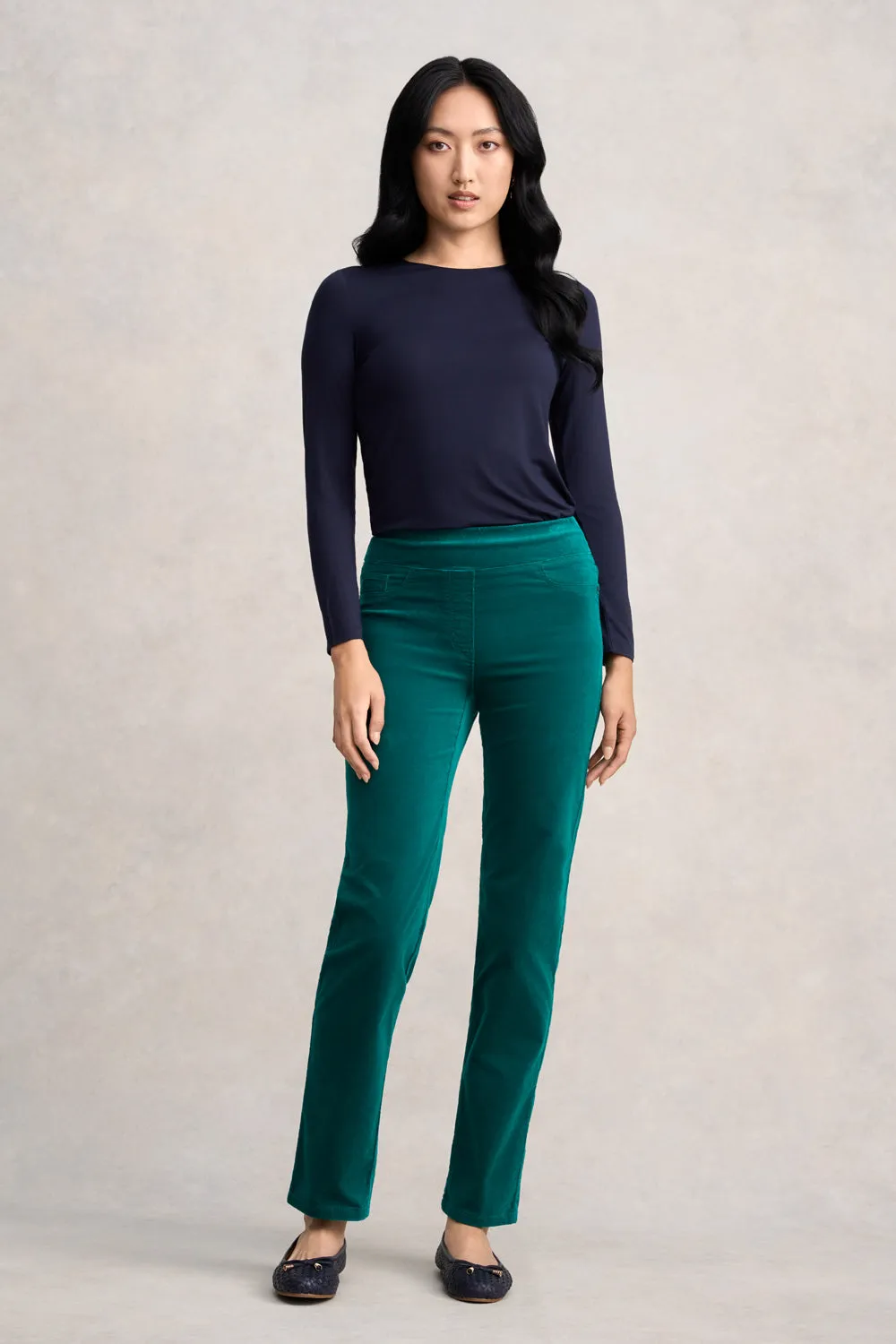 Bengajean®  Velvet Straight Leg - Dark Jade