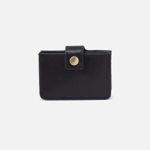 Boswell Credit Card Holder in Aston Leather - Black
