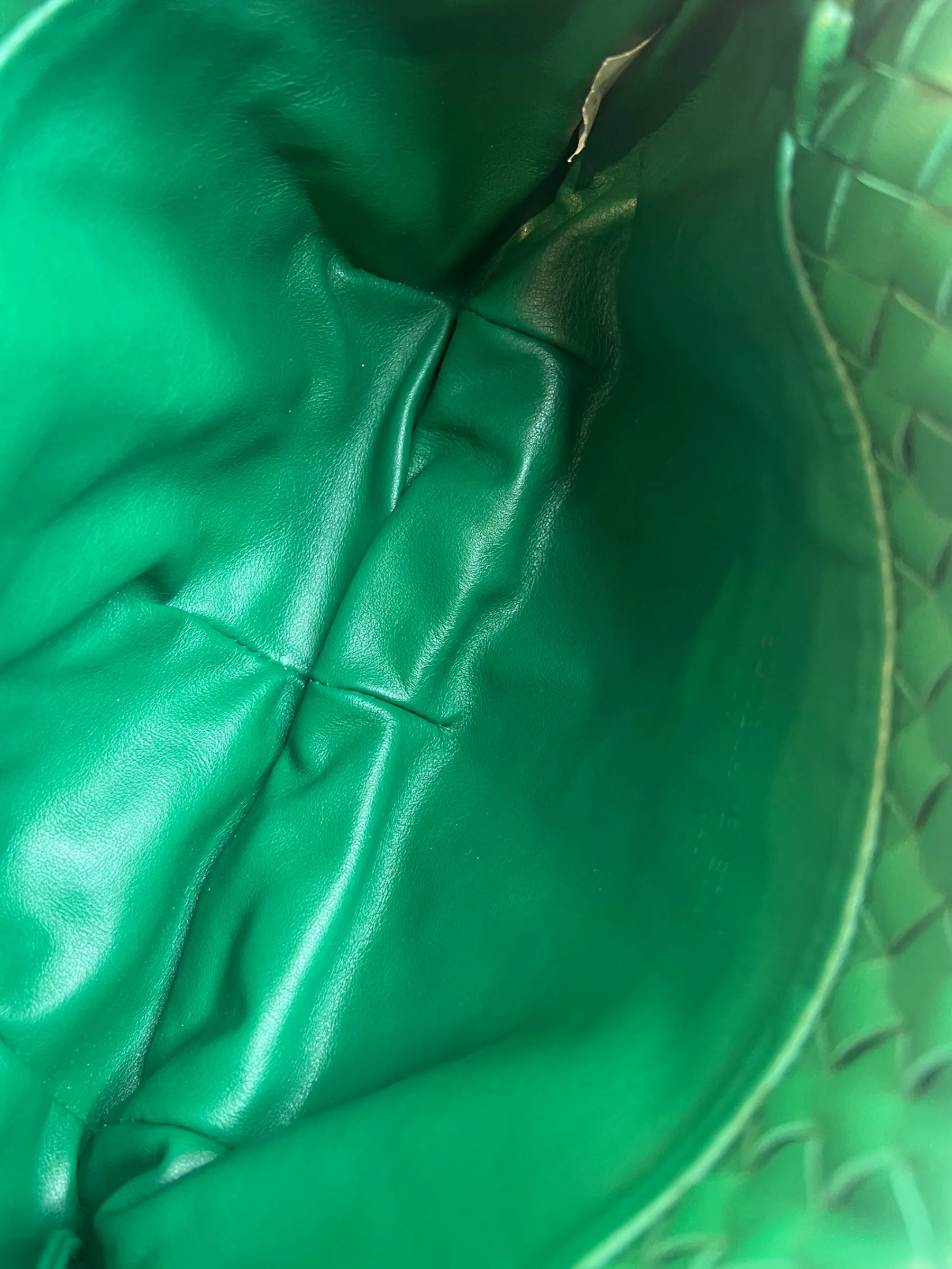 Bottega Green Intrecciato Leather Crossbody
