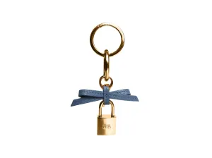 Bow and Padlock Keyring/Bag Charm - Caribou - Bluebell