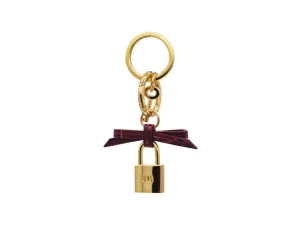 Bow and Padlock Keyring/Bag Charm - Orinoco - Wine