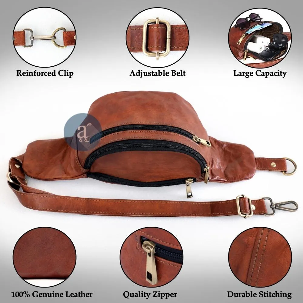 Brown Leather Fanny Pack