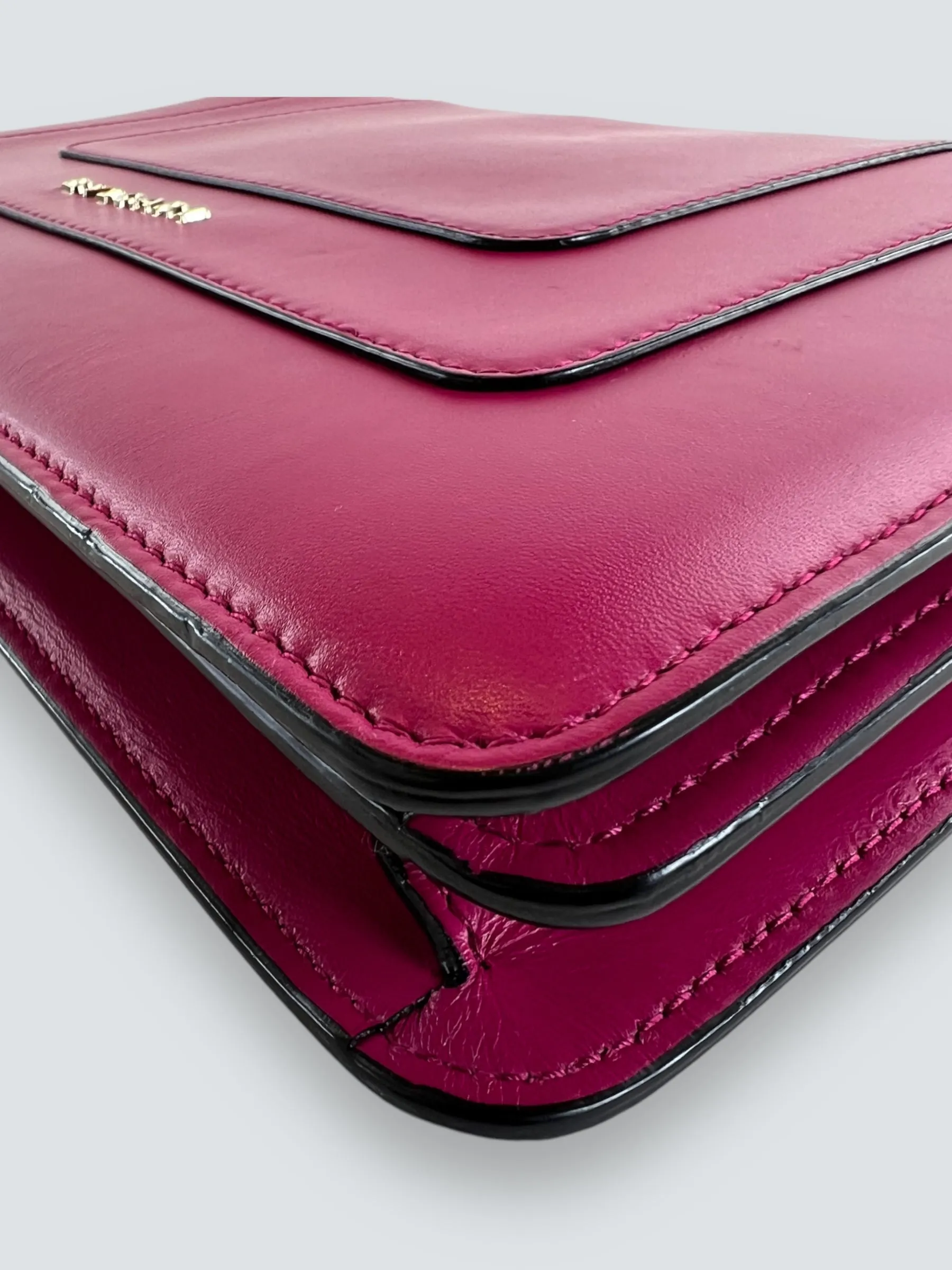 Bvlgari Pink Leather Serpentine Forever Crossbody