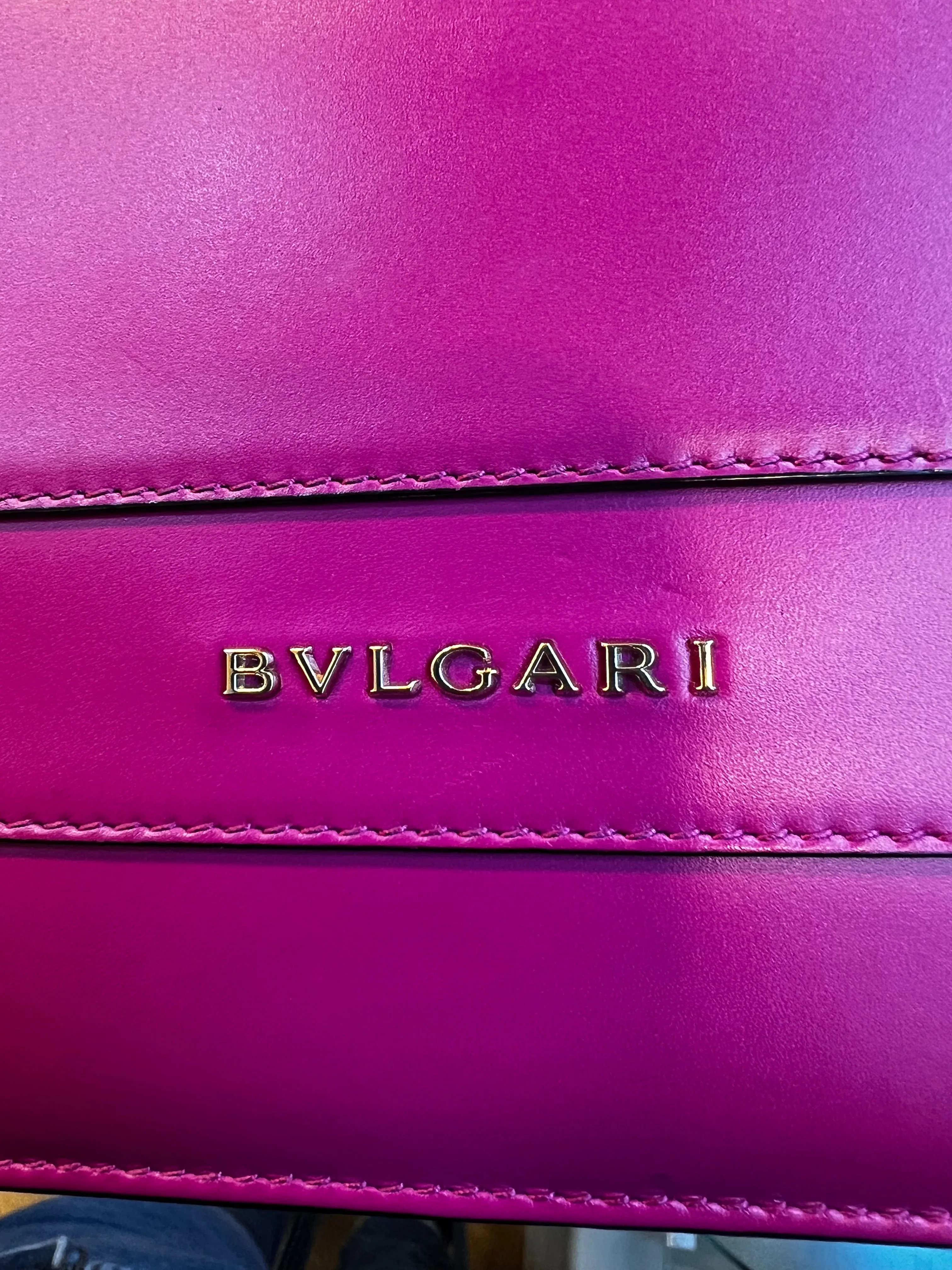 Bvlgari Pink Leather Serpentine Forever Crossbody