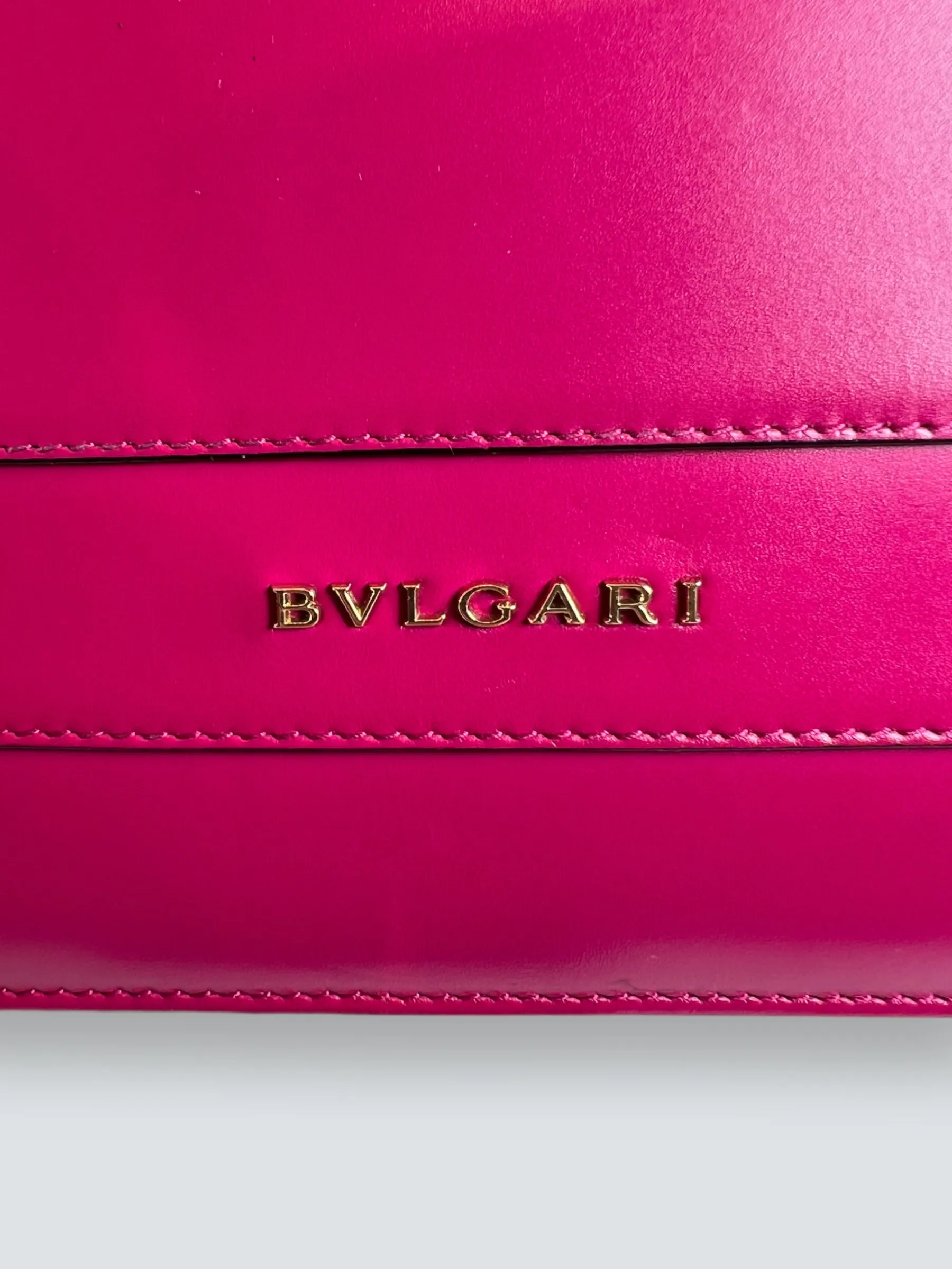Bvlgari Pink Leather Serpentine Forever Crossbody