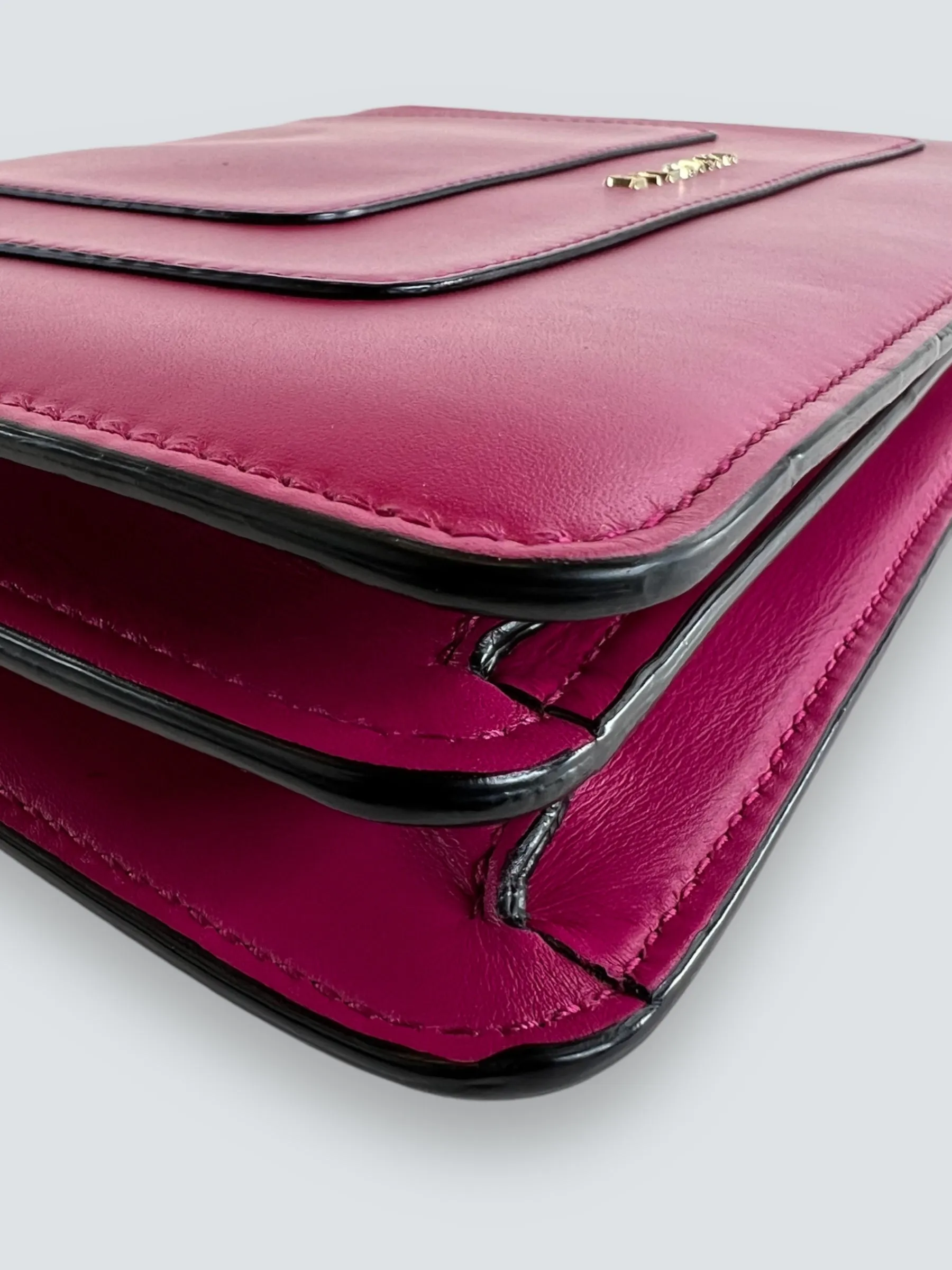 Bvlgari Pink Leather Serpentine Forever Crossbody