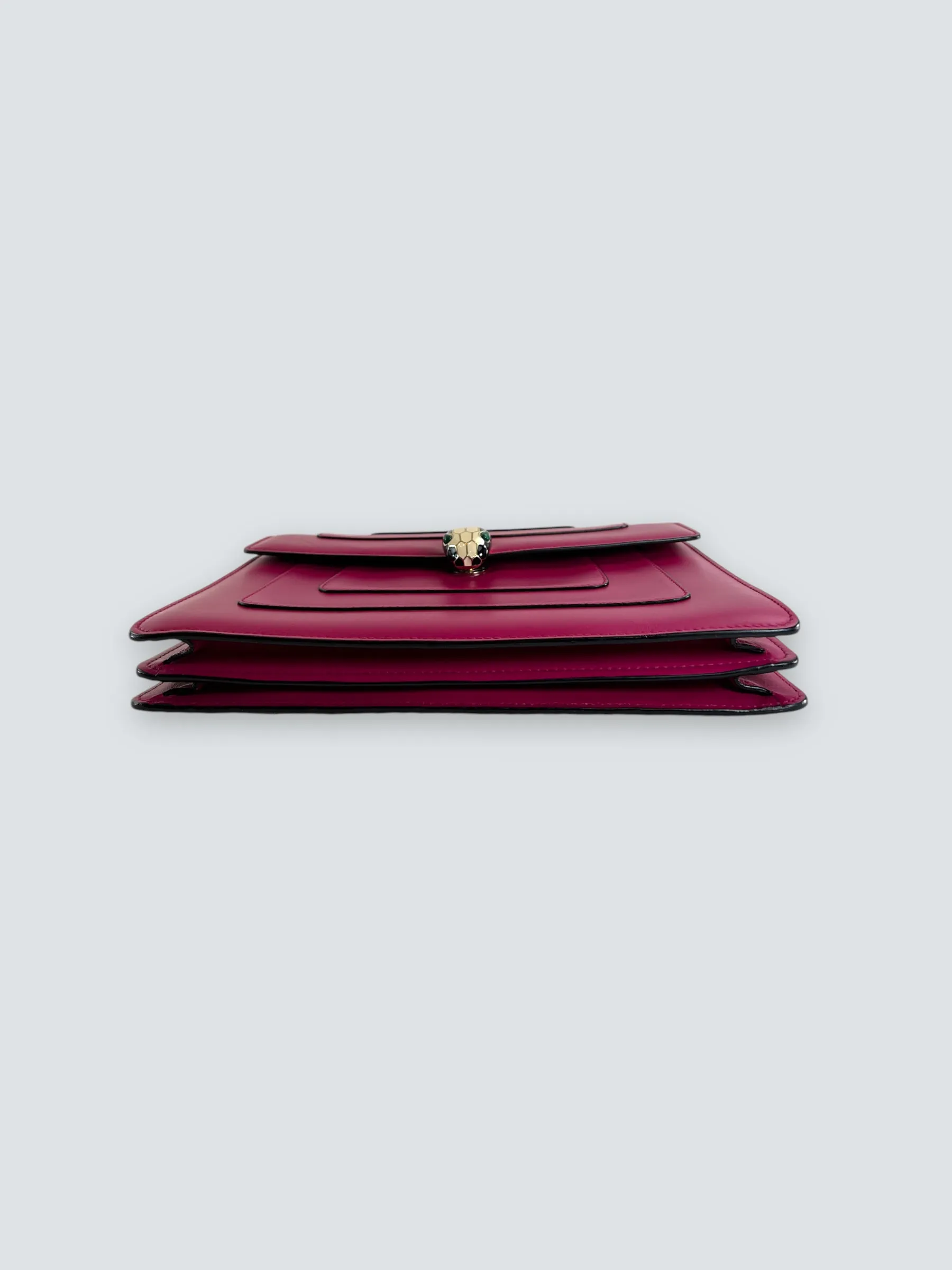 Bvlgari Pink Leather Serpentine Forever Crossbody