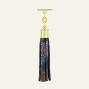 Capsule Tassel | Enchanted Forest with Gold hardware