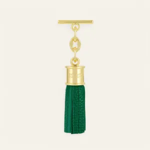 Capsule Tassel Mini | Evergreen with Gold hardware