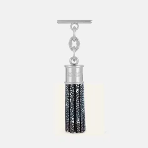 Capsule Tassel Mini | Multi Colour Shagreen with Silver hardware