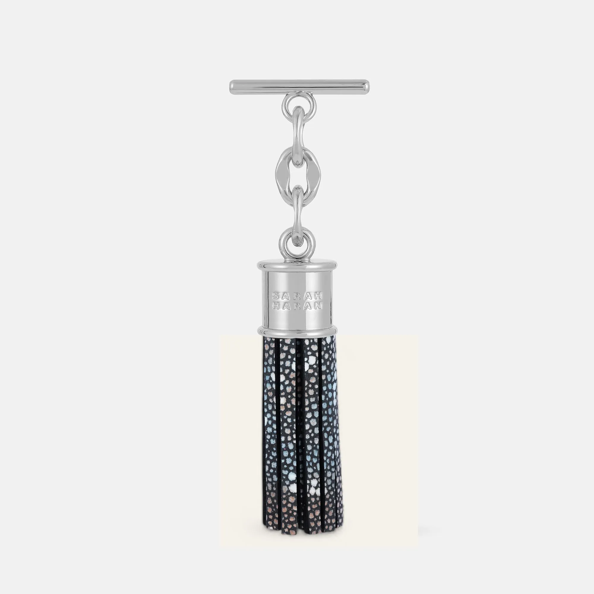 Capsule Tassel Mini | Multi Colour Shagreen with Silver hardware