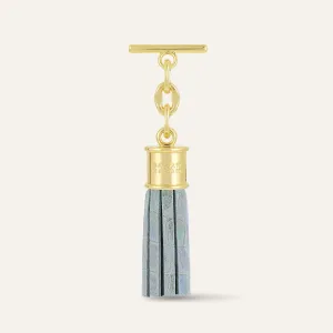 Capsule Tassel Mini | Petrolescent Croc with Gold hardware