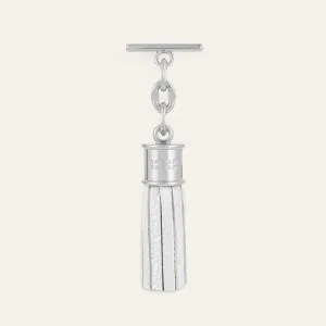 Capsule Tassel Mini | White with Silver hardware