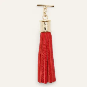 Capsule Tassel | Pillarbox Red with Gold hardware