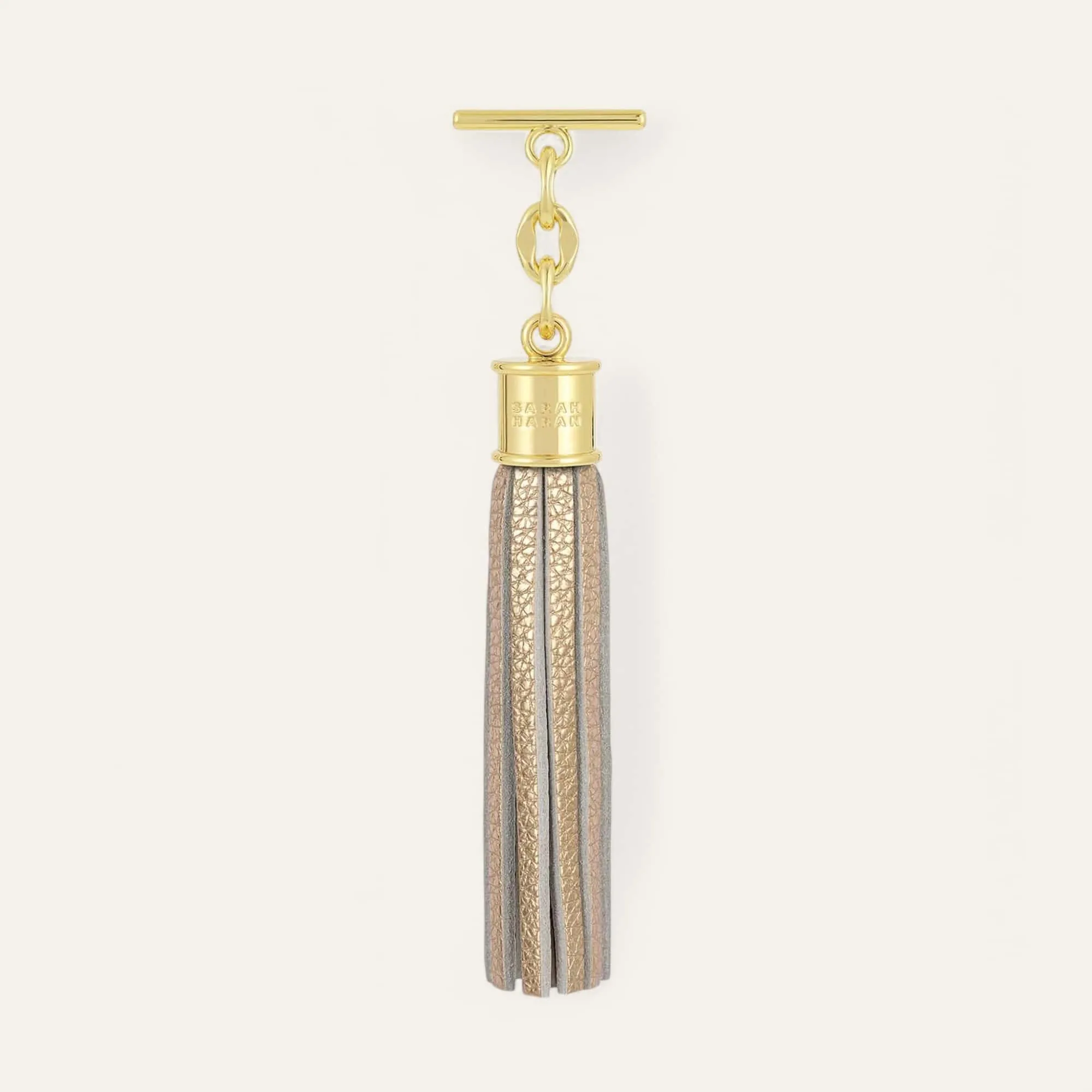 Capsule Tassel | Shimmer Metallic Gold with Gold hardware