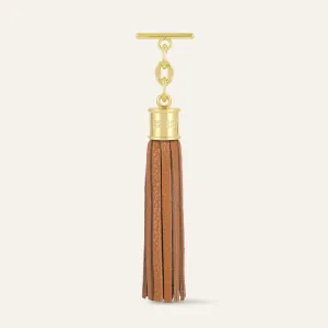 Capsule Tassel | Tan with Gold hardware