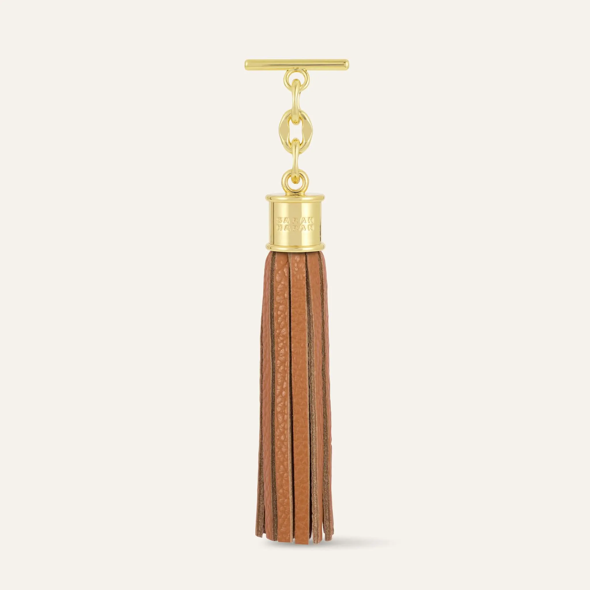 Capsule Tassel | Tan with Gold hardware
