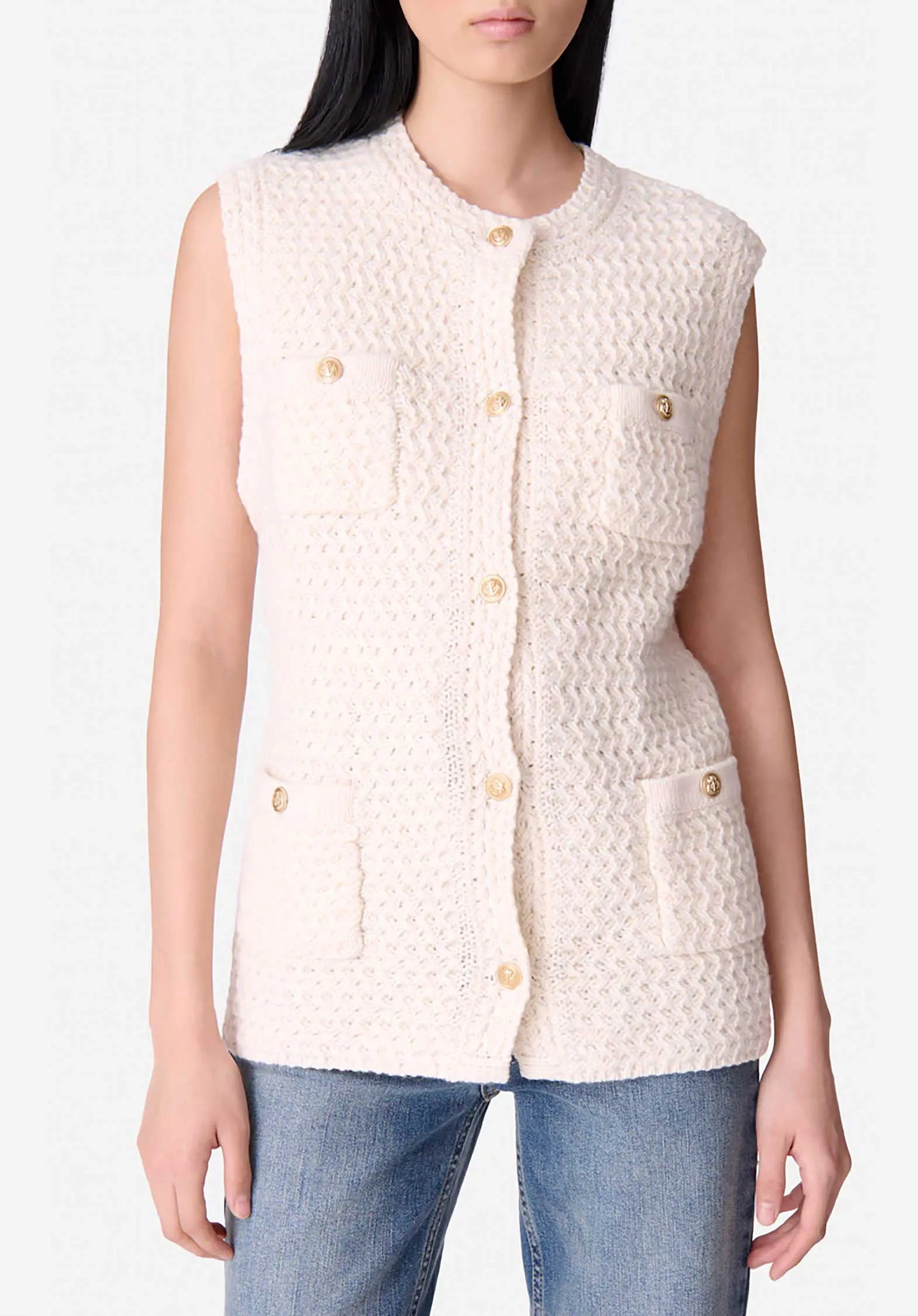 Cardigan Elisabeth 4hvc07-v03502 Ecru
