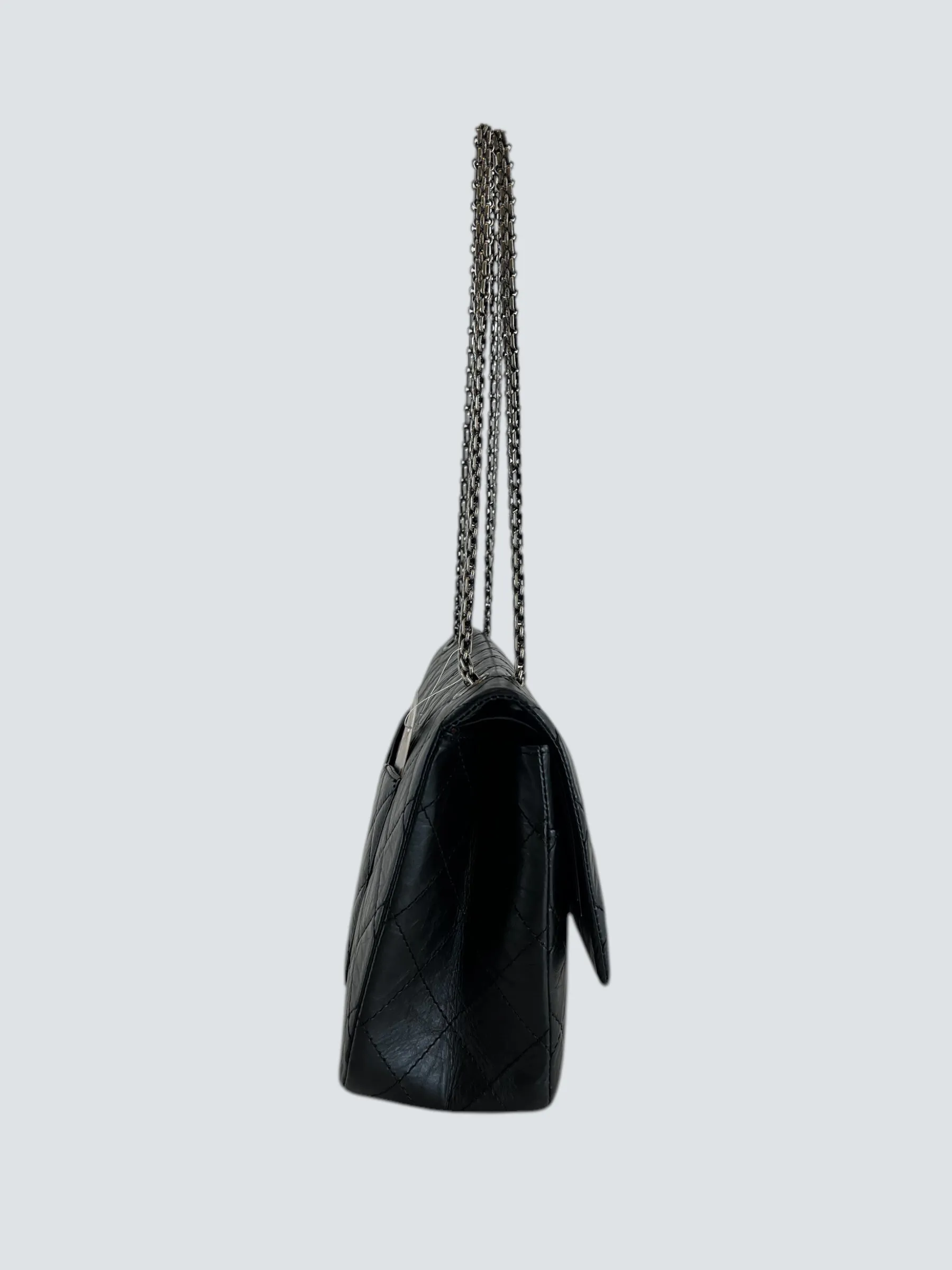 Chanel Black Calfskin Leather Medium Re-issue 2.55