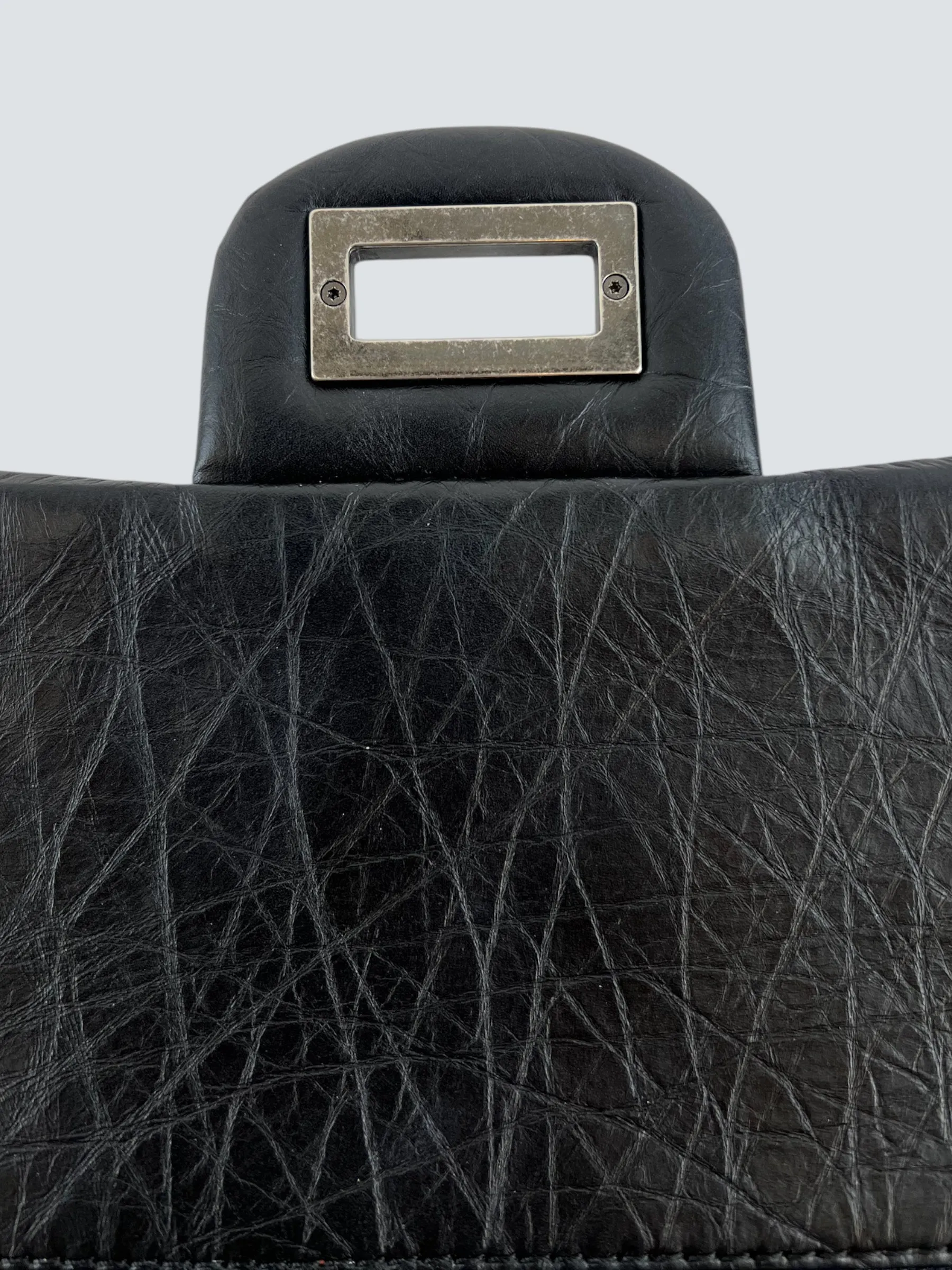 Chanel Black Calfskin Leather Medium Re-issue 2.55