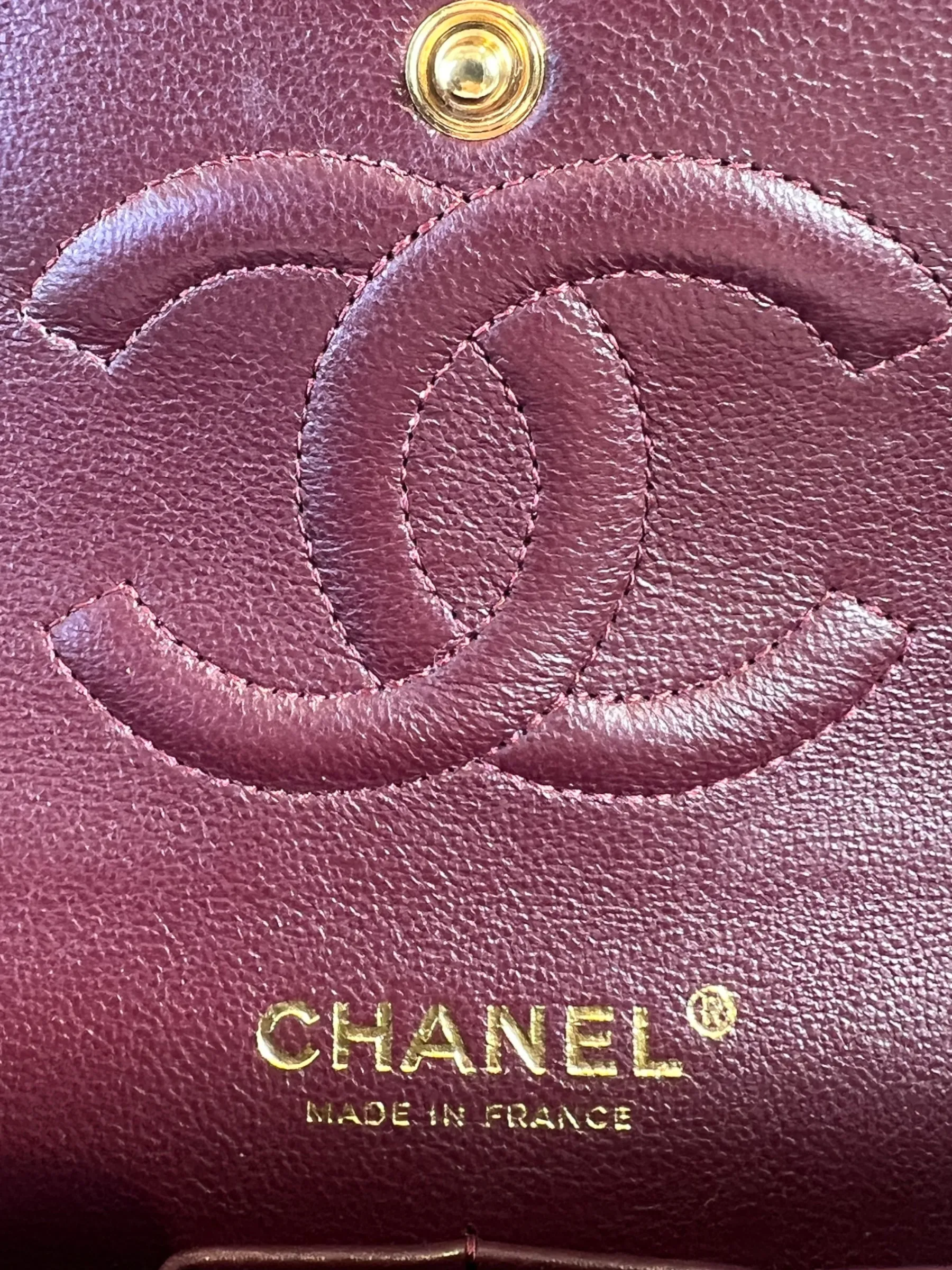 Chanel Black Lambskin Leather Medium Double Flap