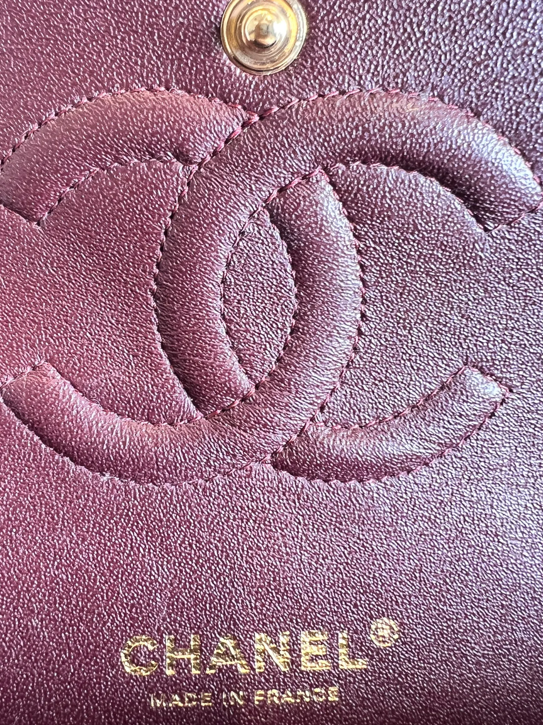 Chanel Black Lambskin Leather Medium Double Flap