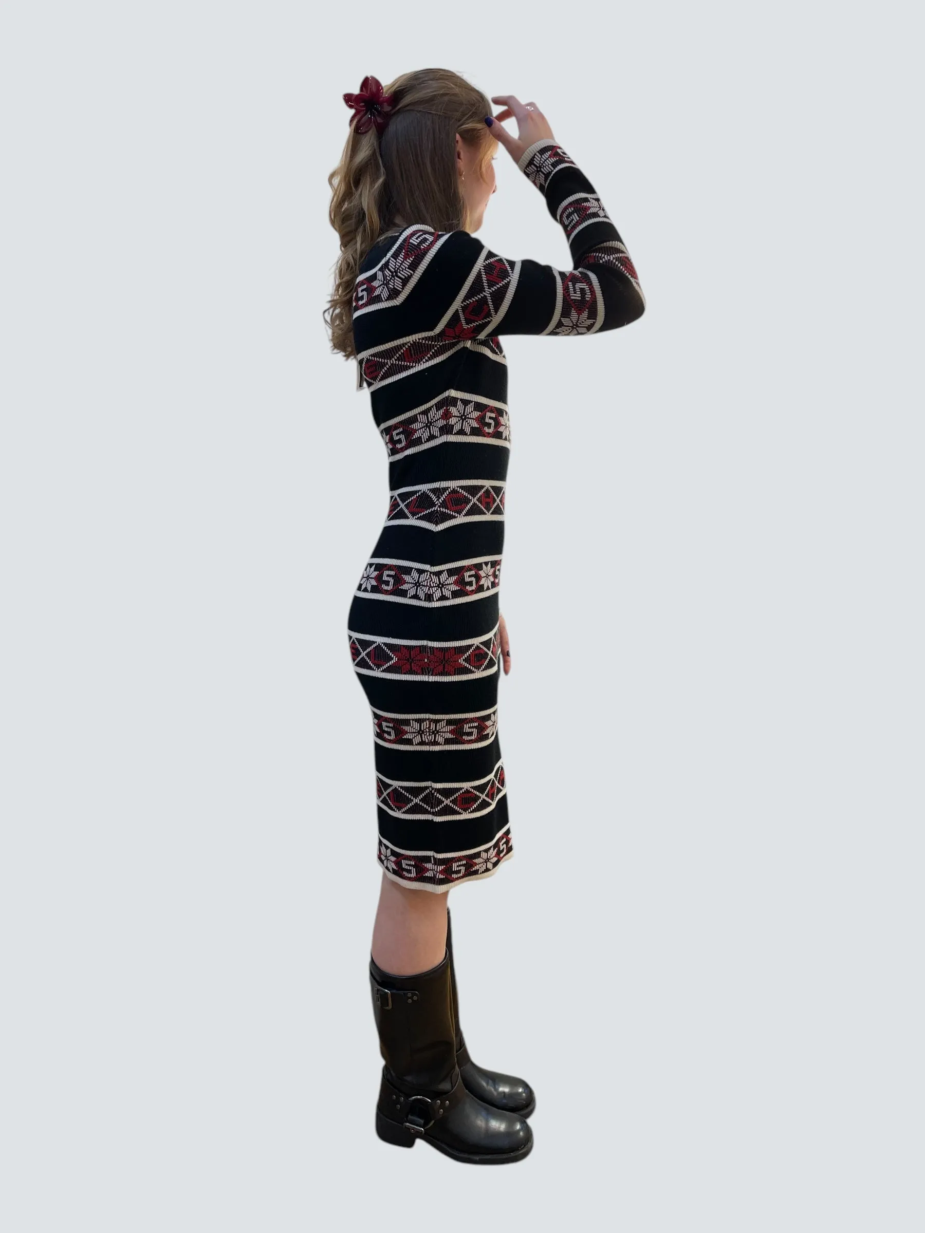 Chanel Multi Colour Cashmere Mix Dress - Size EU 36