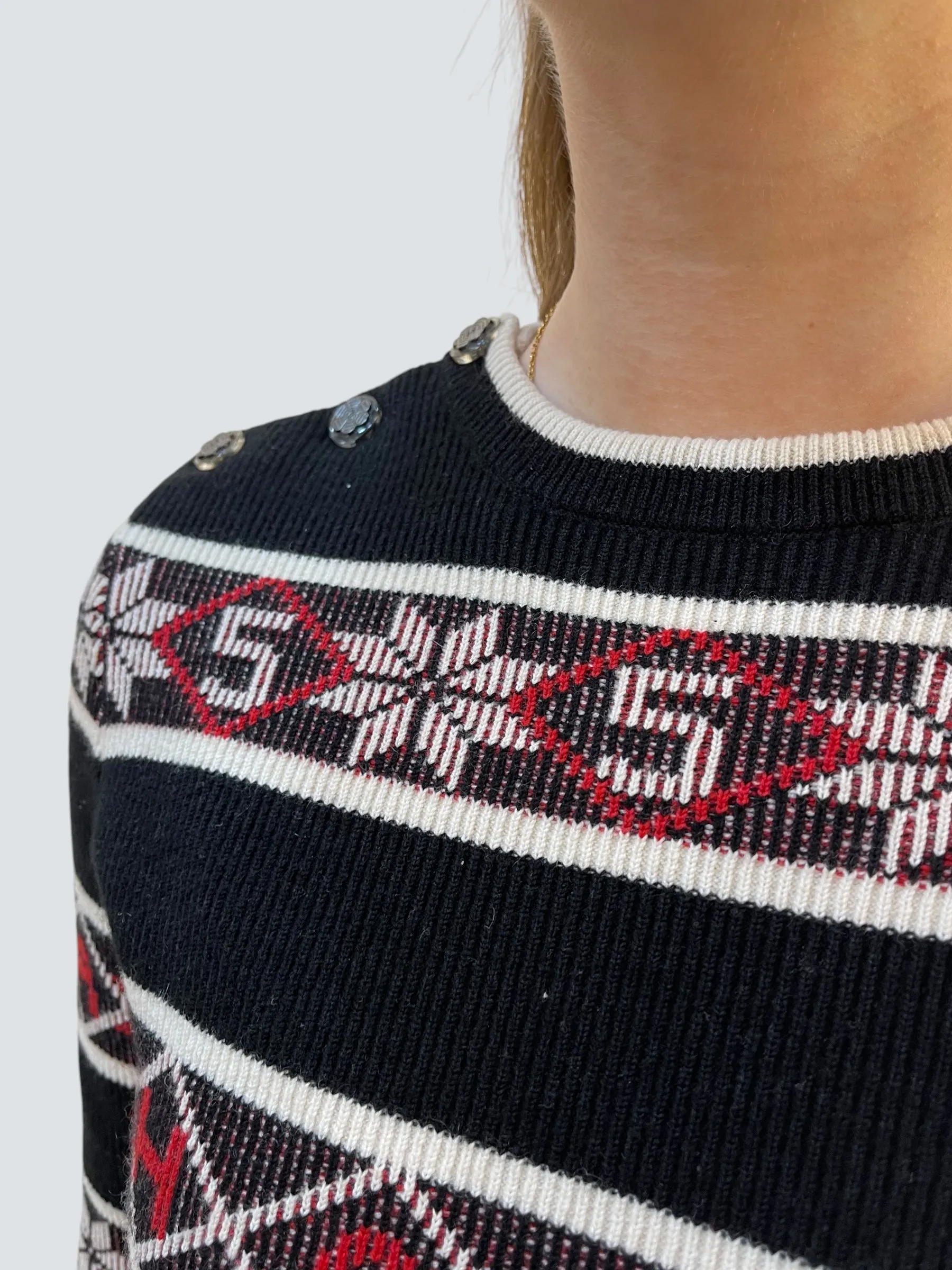 Chanel Multi Colour Cashmere Mix Dress - Size EU 36
