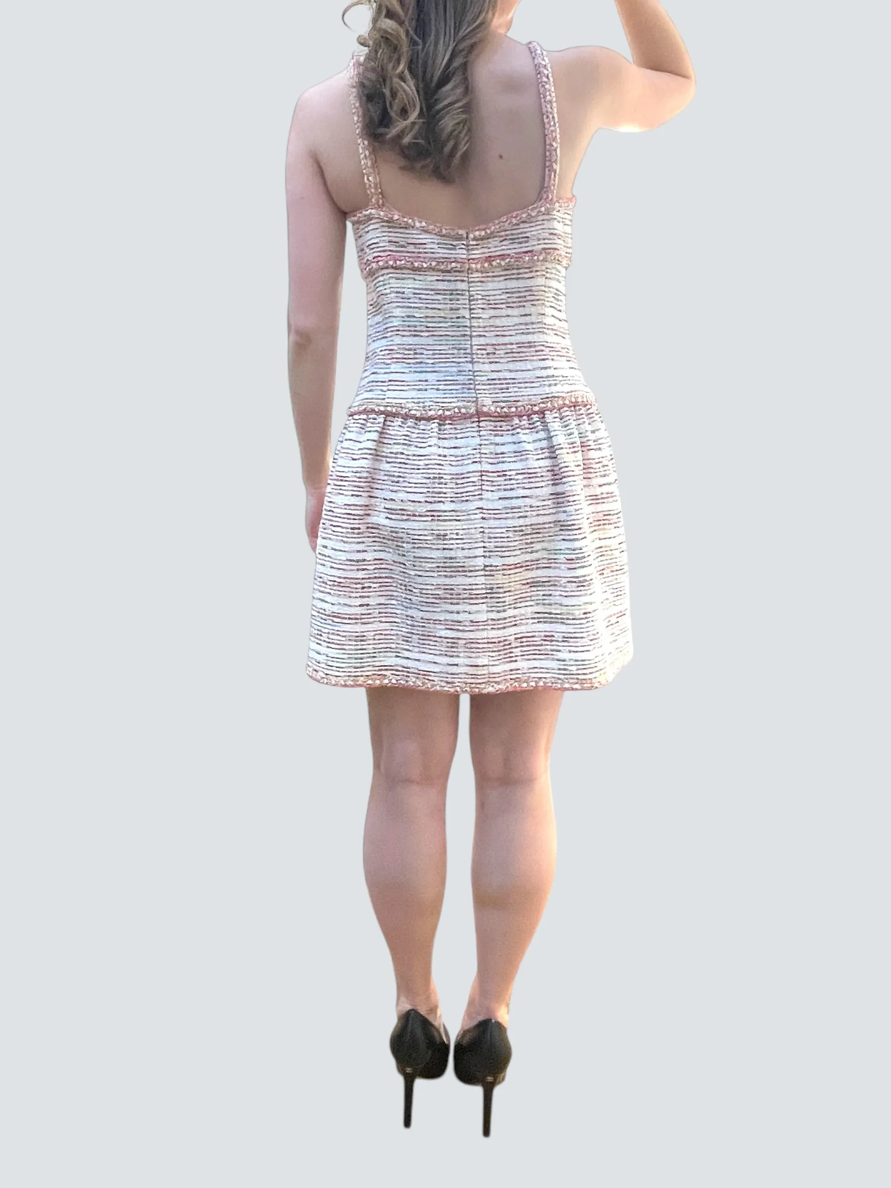 Chanel Rainbow Tweed Dress - Size Small