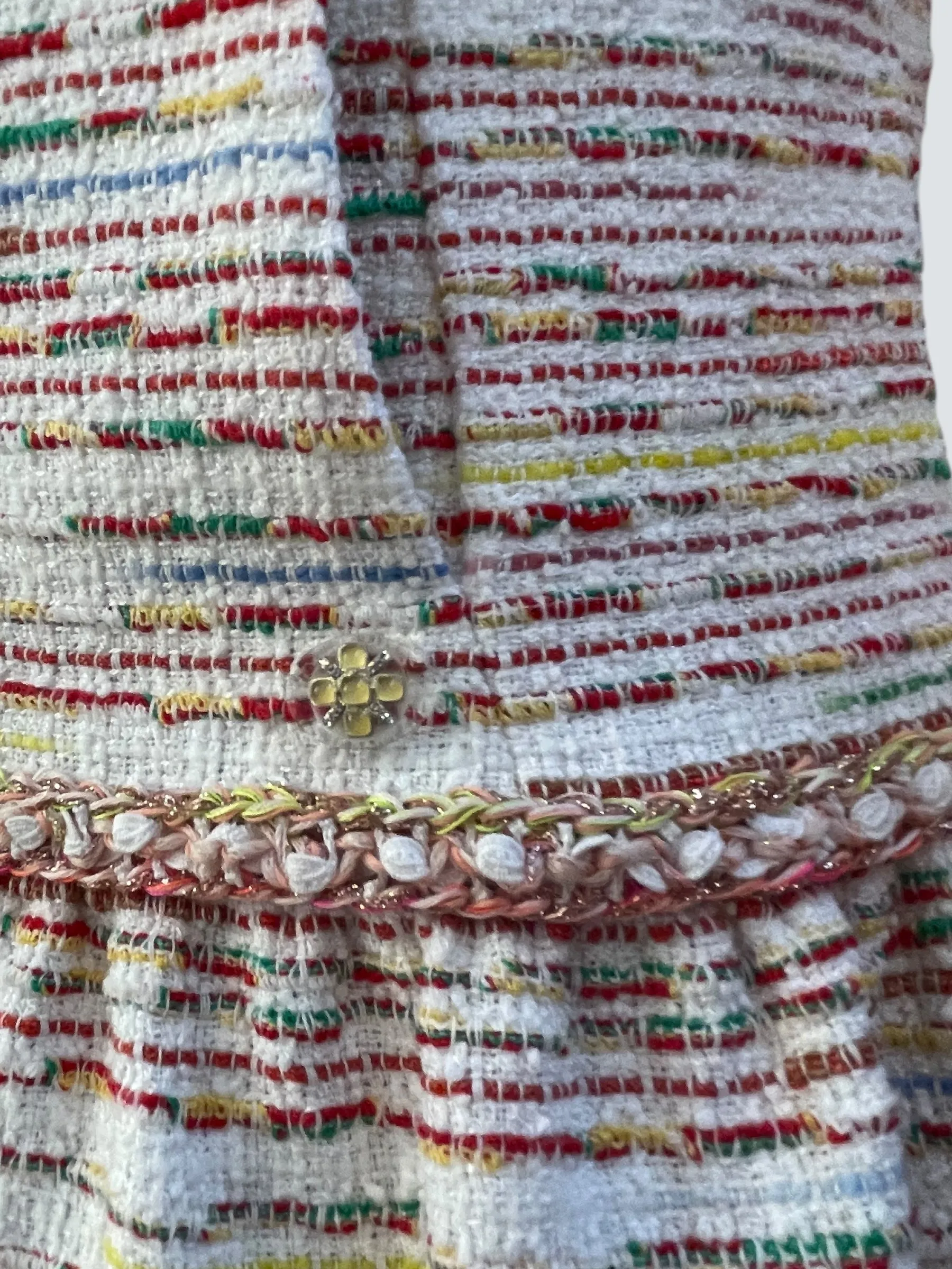 Chanel Rainbow Tweed Dress - Size Small