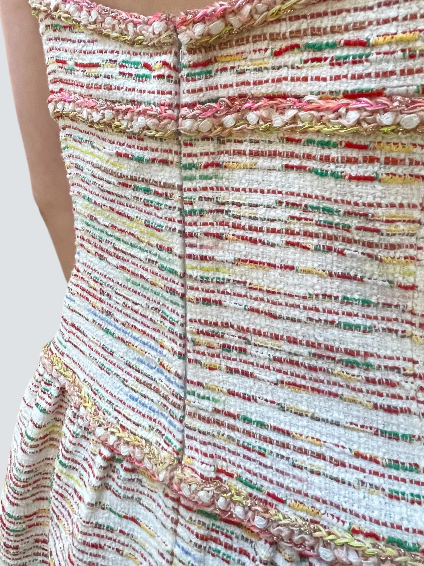 Chanel Rainbow Tweed Dress - Size Small
