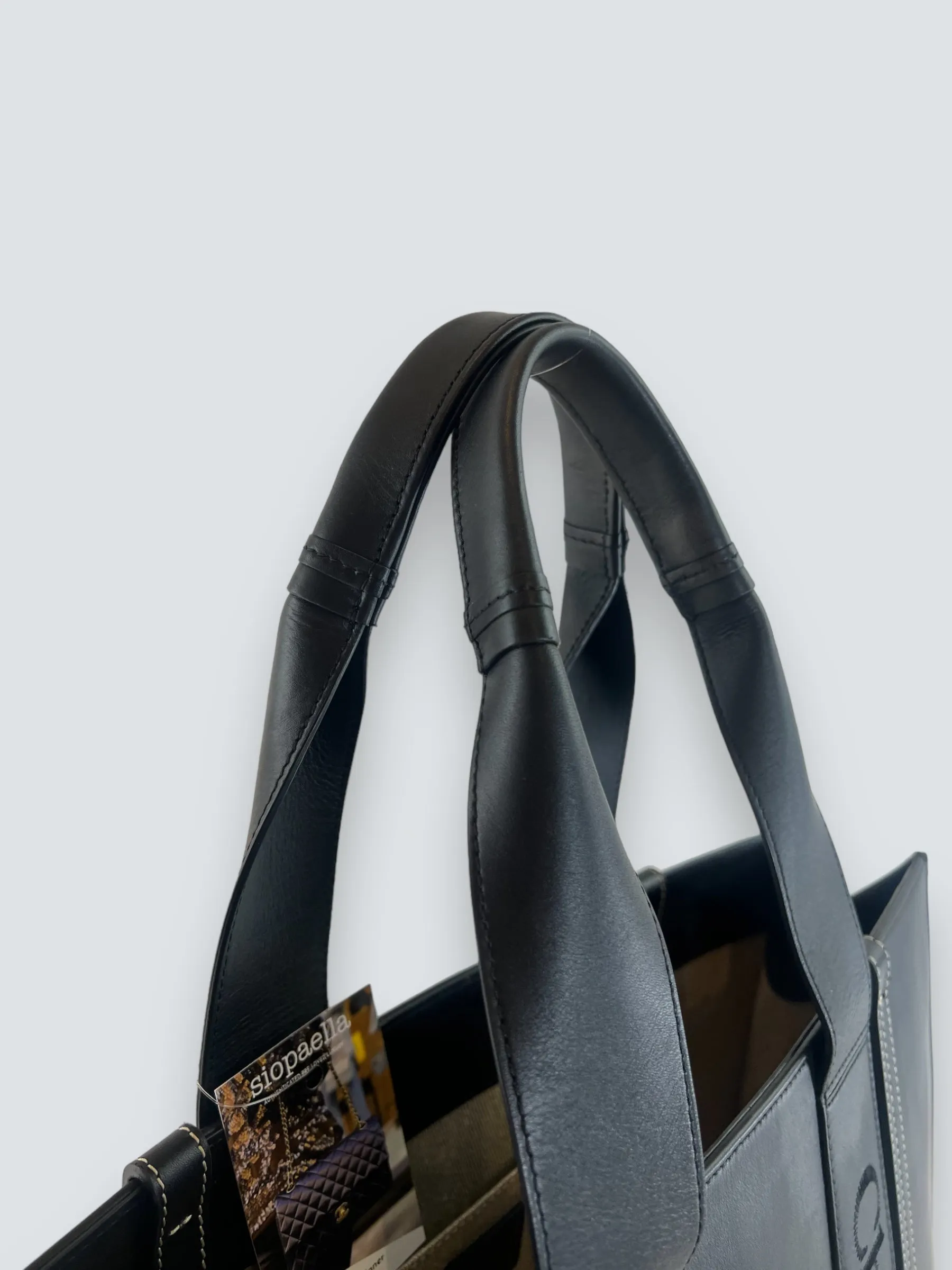 Chloe Black Soft Calfskin Leather Large Woody Tote