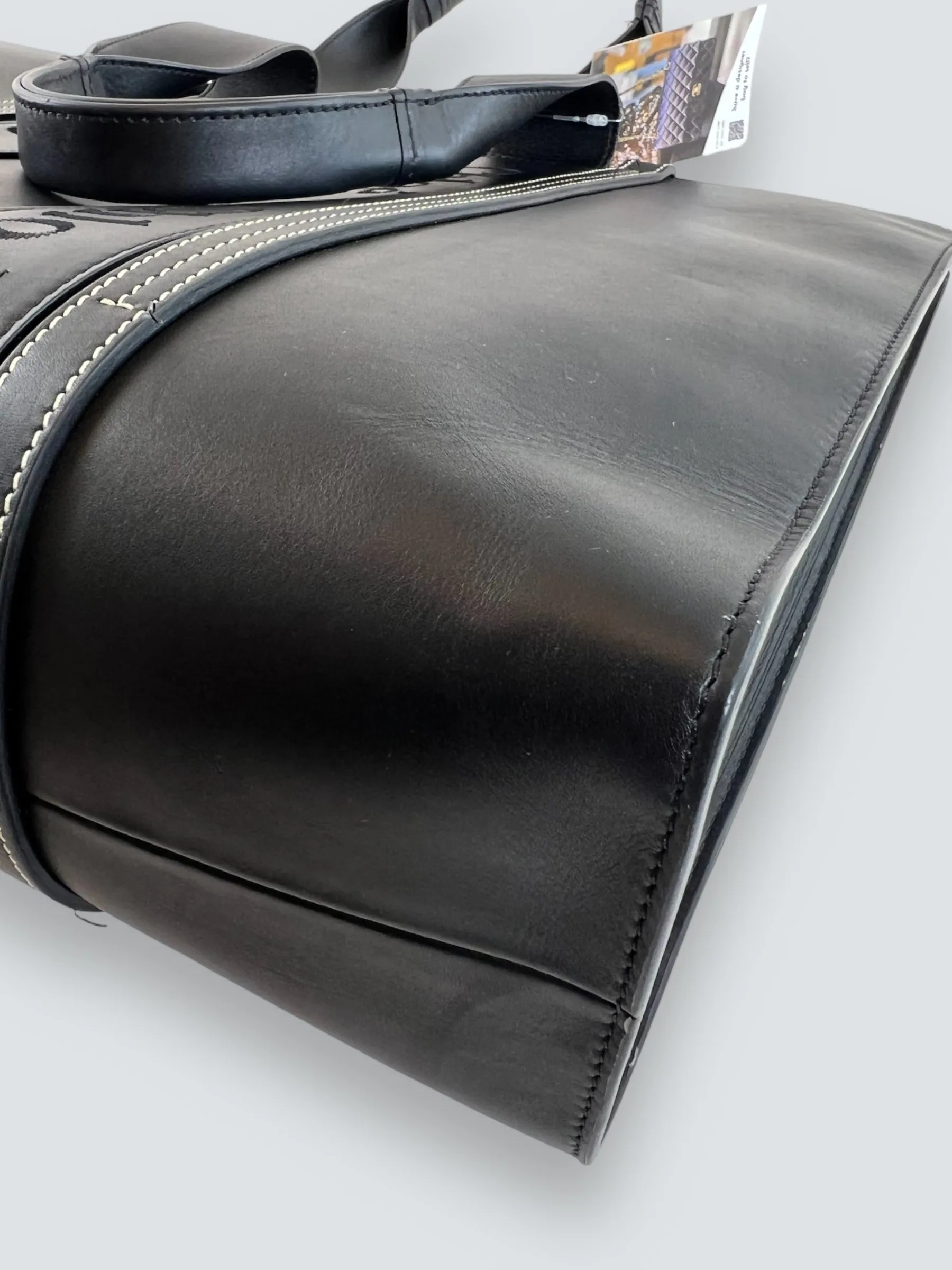 Chloe Black Soft Calfskin Leather Large Woody Tote